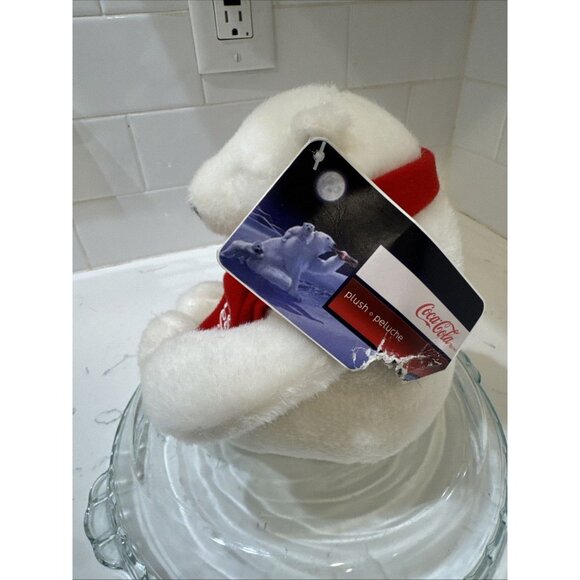 Coca Cola Polar Bear, Coke Plush Toy, 2014 Coca Cola 7" inch White Bear - Picture 4 of 11
